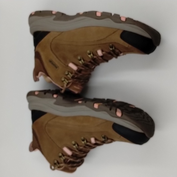 Skechers Trego-Alpine Trail brown tan size 7.5 outside ankle lace up boots - Picture 4 of 8